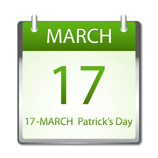 St. Patrick? s gün takvim simgesini — Stok Vektör
