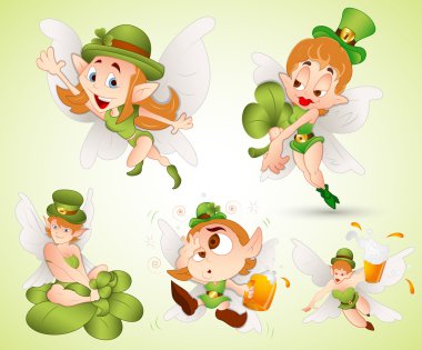 St. Patrick's Day Fairies clipart