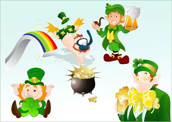 Vecteurs de caractère drôle Saint-Patrick — Image vectorielle
