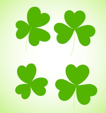 Clover Leaves Shapes clipart