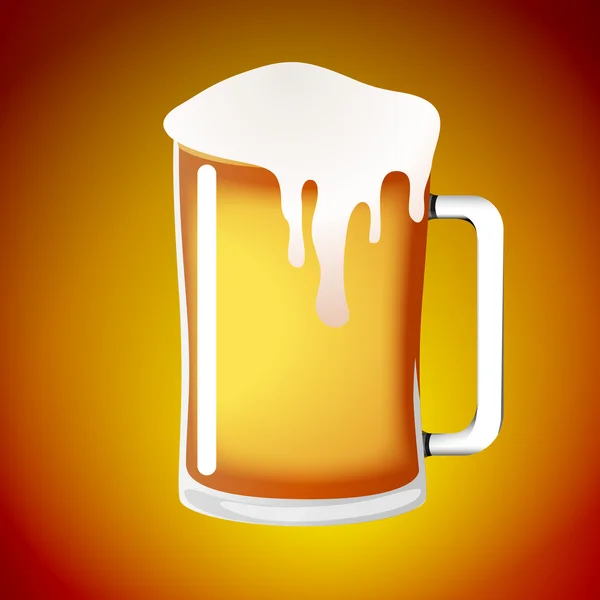 抽象的なビール ガラス ベクトル — 图库矢量图片