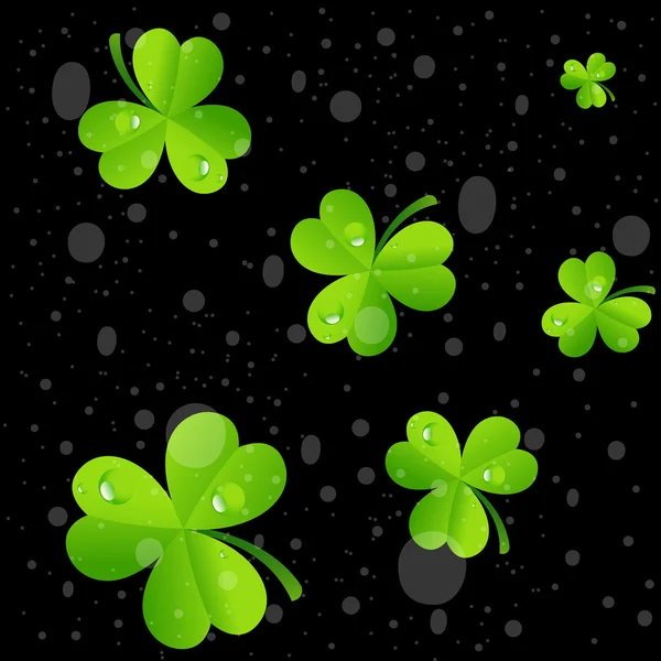 Shamrock hinterlässt Hintergrund — Stockvektor