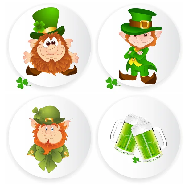 St. Patrick 's Day Stickers — стоковый вектор