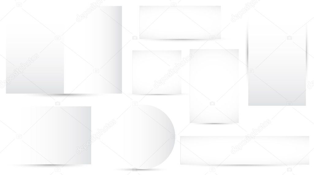 Set of Blank White Cards