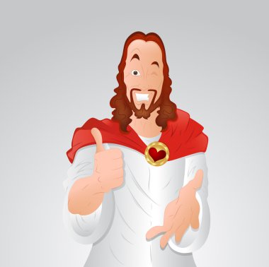 Winking Eye Jesus Christ clipart