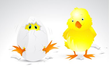 Vector Cartoon Chicken clipart