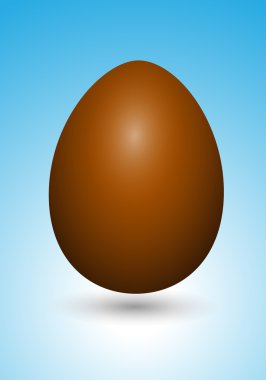 Chocolate Egg on Blue Background clipart