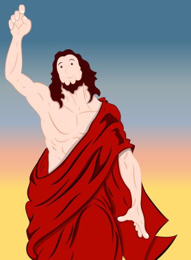 Art of Jesus Christ Portrait clipart