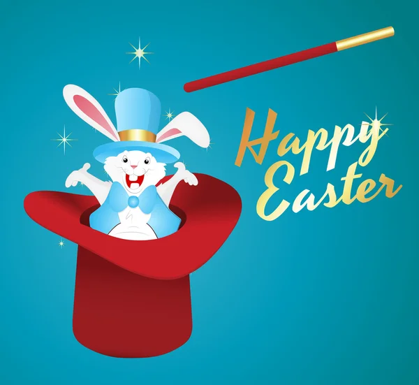 Glad påsk magic bunny — Stock vektor
