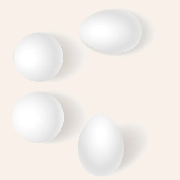 Beyaz arkaplanda yumurtalar — Stok Vektör