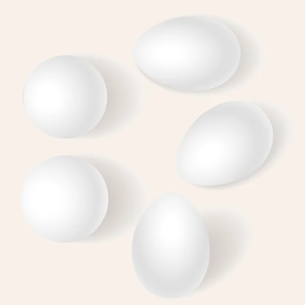 Ovos isolados sobre fundo branco — Vetor de Stock