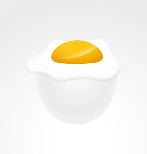 Broken Egg Yolk Illustration — Stock Vector