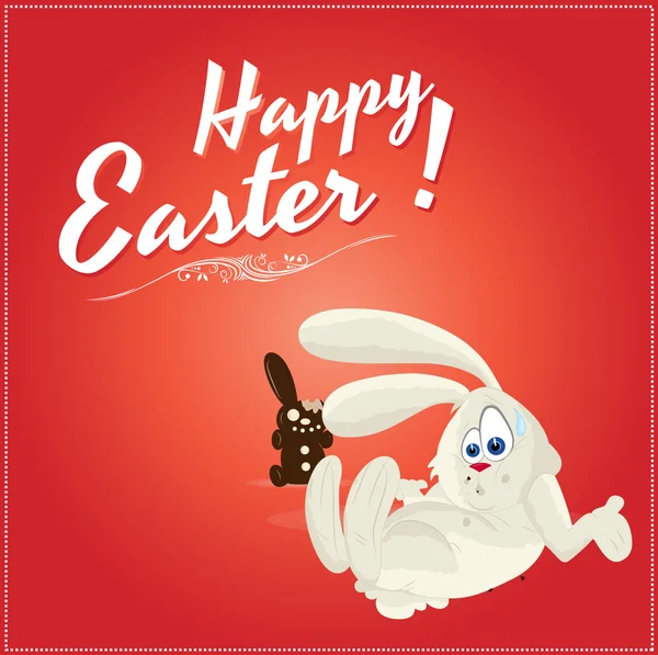 Ilustración de Conejo de Pascua Fondo — Archivo Imágenes Vectoriales