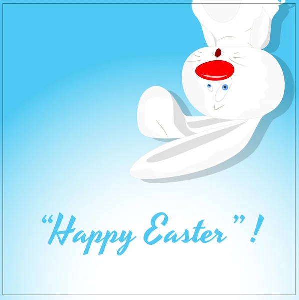 Cartolina di Pasqua divertente coniglietto — Vettoriale Stock