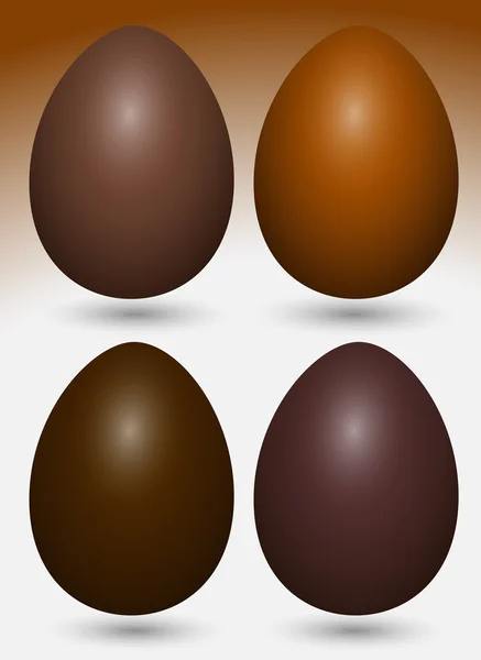 Brown Vector Eggs — Stock Vector