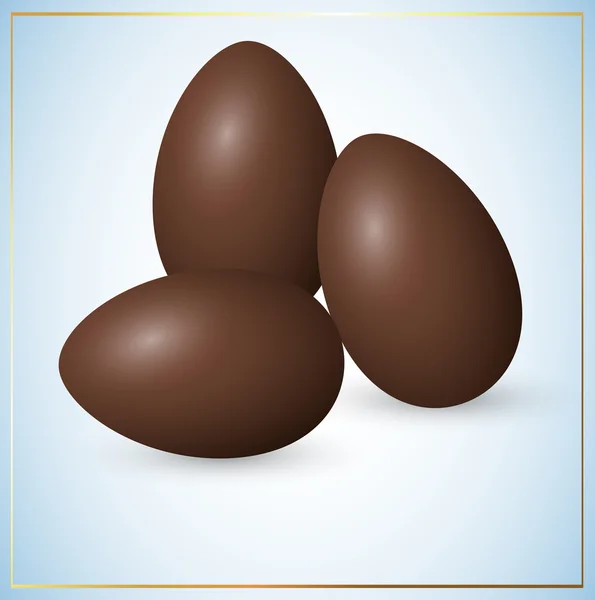 Vector Chocolate Eggs — Stock Vector