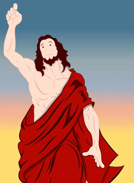 耶稣基督肖像的艺术 — 图库矢量图片