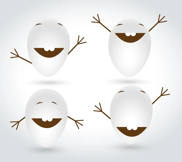 Set di uova di Buona Pasqua — Vettoriale Stock