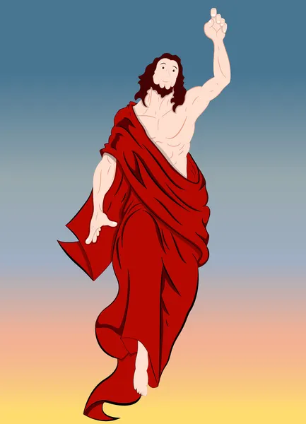 耶稣基督肖像的插图 — 图库矢量图片