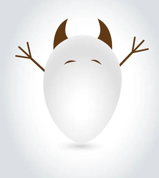 Huevo de Pascua Diablo — Vector de stock