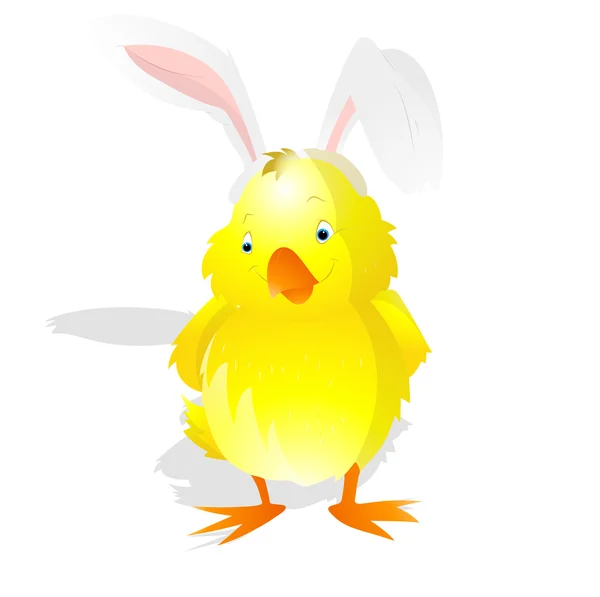 Bunny Ears on Easter Chicken — Stock Vector