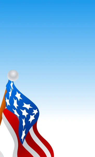 Vettore bandiera americana — Vettoriale Stock