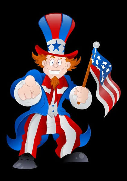 Patriotic Uncle Sam Vector — Stock Vector