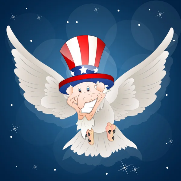 Patriotische sam bird Illustration — Stockvektor