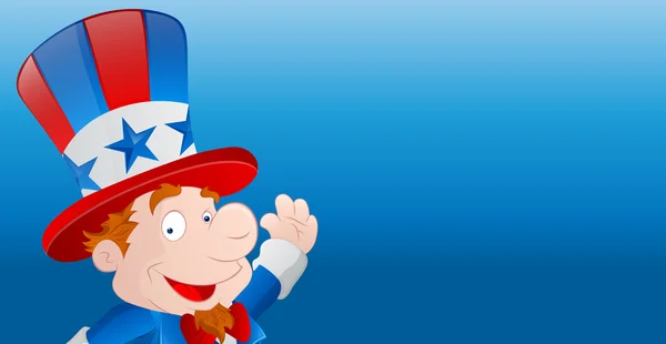 Schattig uncle sam — Stockvector