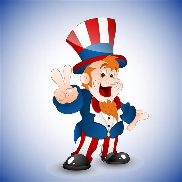 Patriotic Uncle Sam Vector Illustration — Stockvector