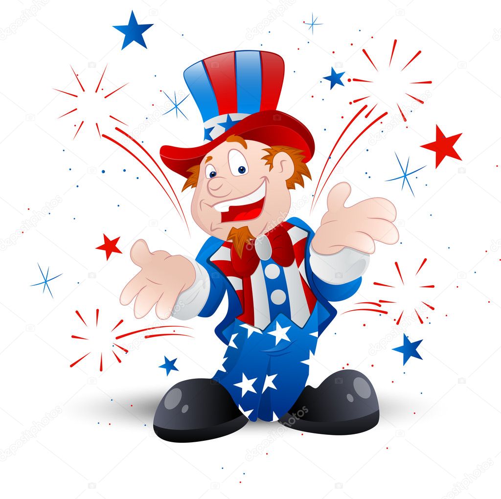 Cheerful Uncle Sam Illustration