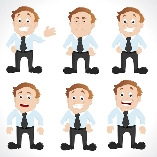 Businessman in Different Poses — Stock Vector