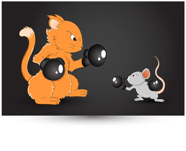 Mouse Fighting Vector — Vector de stoc