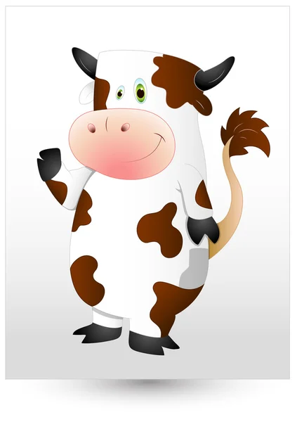 Vetor de vaca feliz — Vetor de Stock