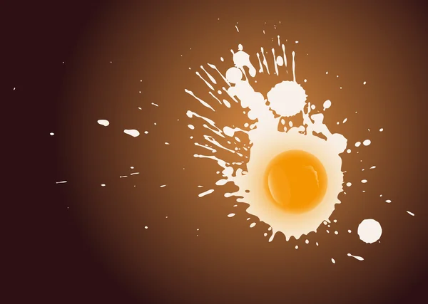 Salpicadura de yema de huevo — Vector de stock
