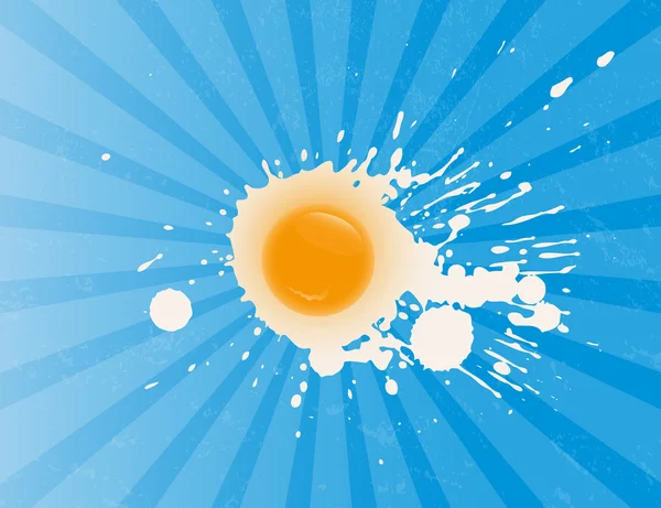 Ägg äggula splash bakgrund — Stock vektor