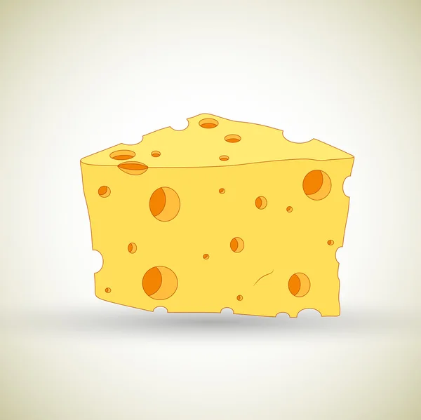 Piece of Cheese — Stock Vector