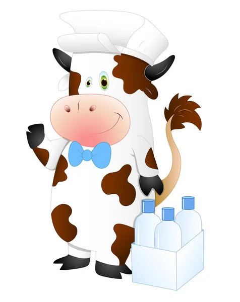Milkman Cow — Stock Vector
