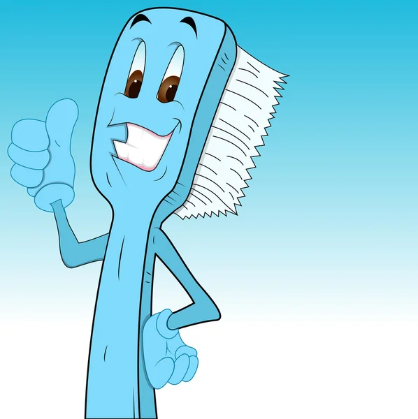 Cepillo de dientes de dibujos animados Clip Art — Vector de stock
