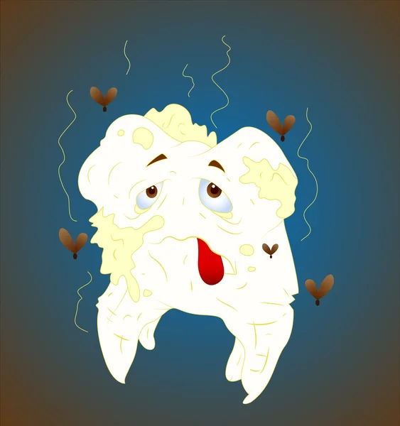 Dent malsaine — Image vectorielle