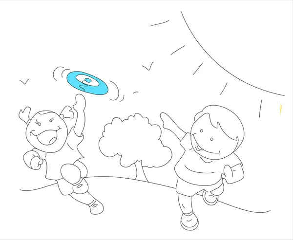 Umění šťastné děti — Stockový vektor