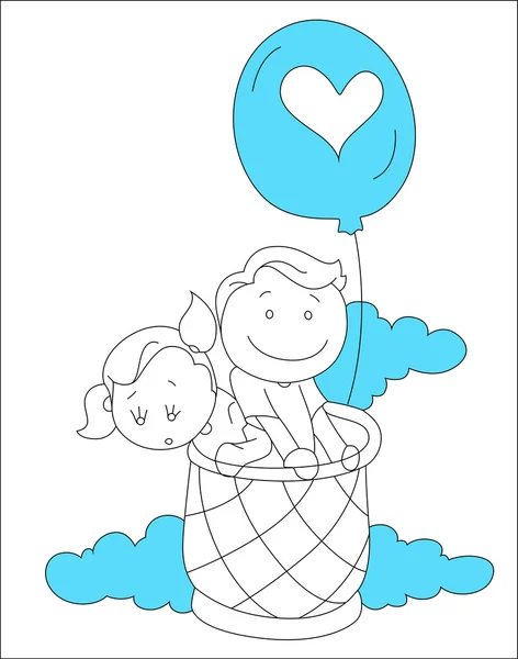 Happy Kids Illustration — Stock Vector
