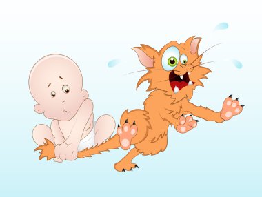 Funny Baby Vector clipart