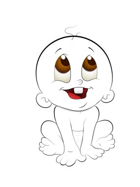 gülümseyen şirin bebek