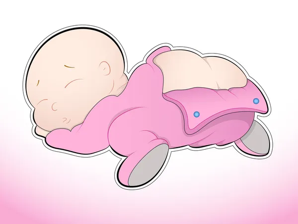 眠っている赤ちゃんのベクトル — ストックベクタ