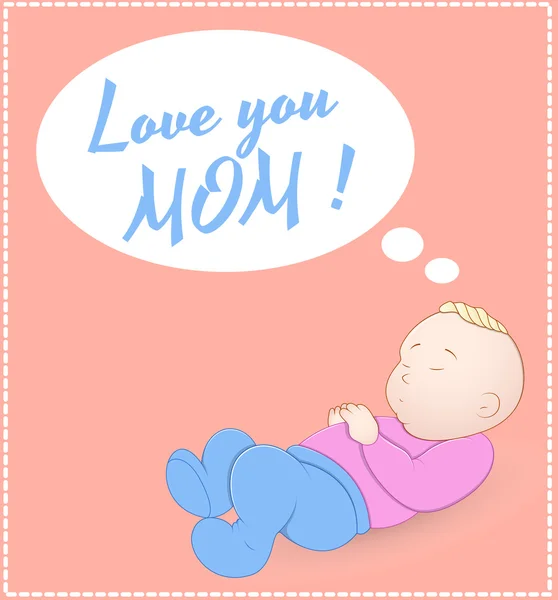 かわいい赤ちゃんカード — ストックベクタ