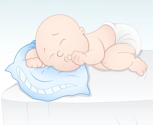 Söt baby sova — Stock vektor