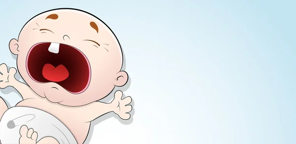 赤ちゃんの泣いているベクトル — ストックベクタ