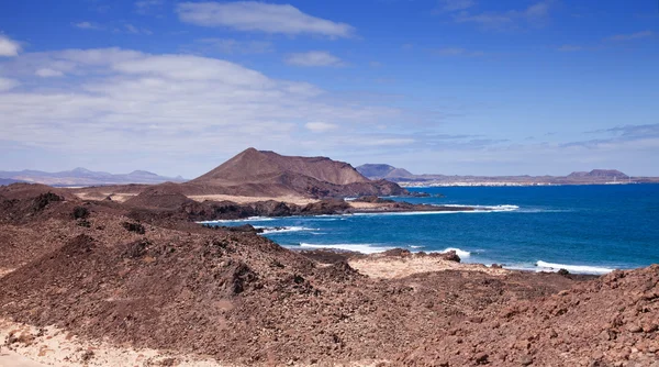 Islas Canarias, pequeña isla Isla de Lobos, Fuerteventura en la — Foto de Stock