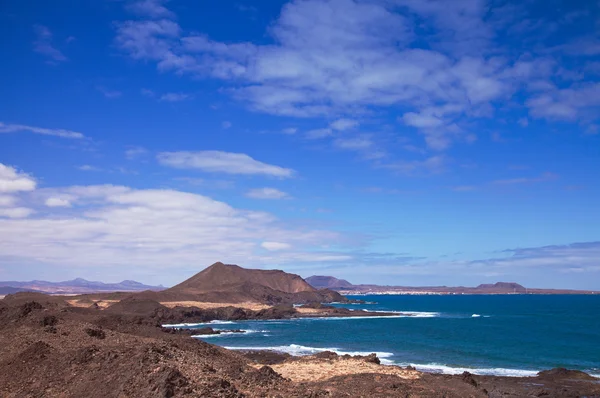 Canarische eilanden, kleine eiland isla de lobos, fuerteventura in de — Stockfoto